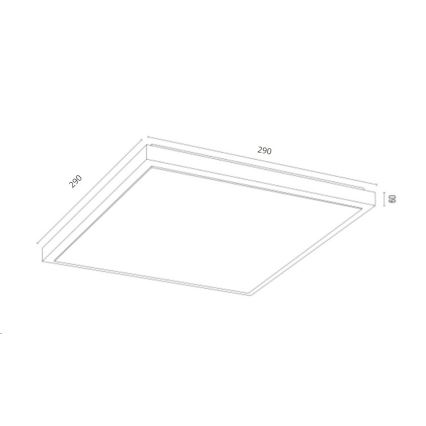 Argon 7167 - Потолочный светильник CARLSON 2xE27/15W/230V 29x29 см золотистый