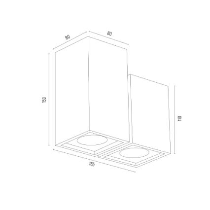 Argon 7175 - Точечный светильник MORTIMER 2xGU10/5W/230V