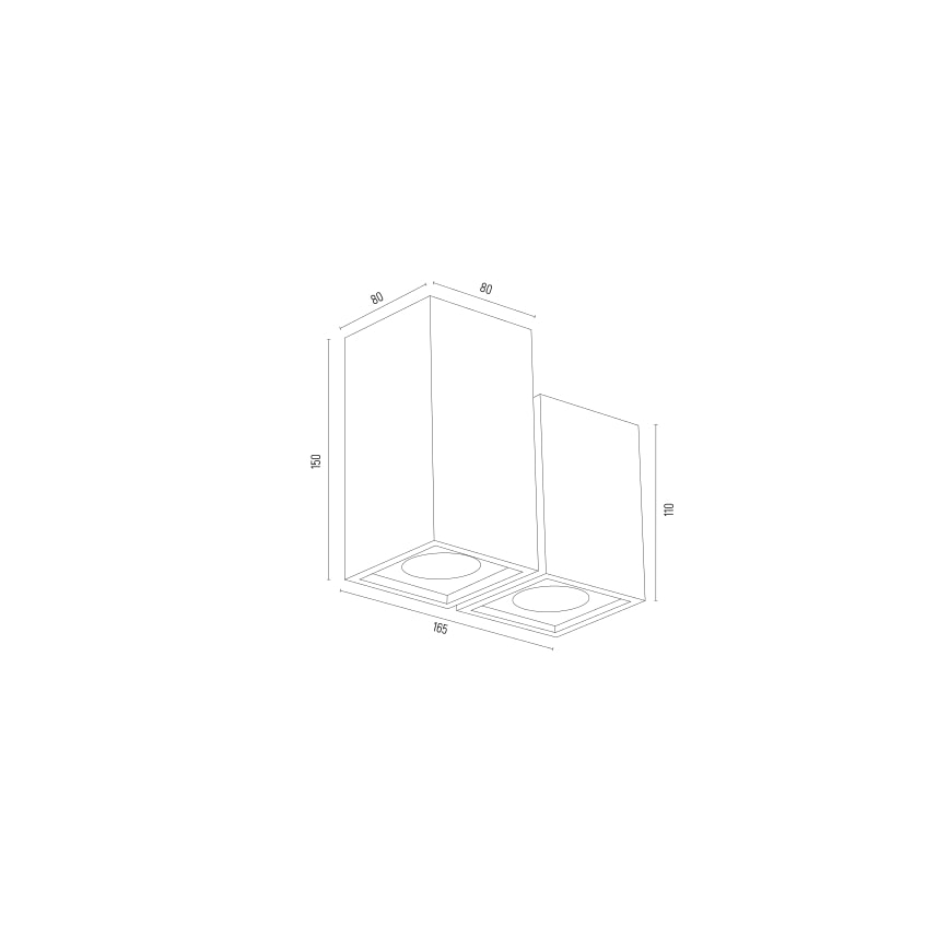 Argon 7175 - Точковий світильник MORTIMER 2xGU10/5W/230V