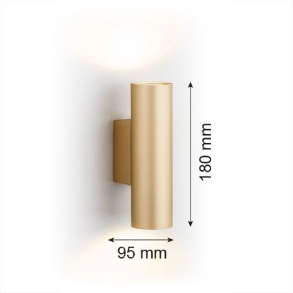 Argon 7178 - Настінний світильник MITOS PLUS 2xGU10/5W/230V золотий