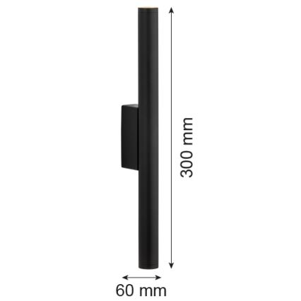 Argon 7222 - Світлодіодний настінний світильник GRECO 2xLED/4,2W/230V 3000K чорний