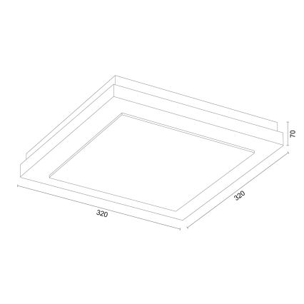 Argon 7269 - Стельовий світильник TABOR 2xE27/15W/230V 32x32 cm сірий