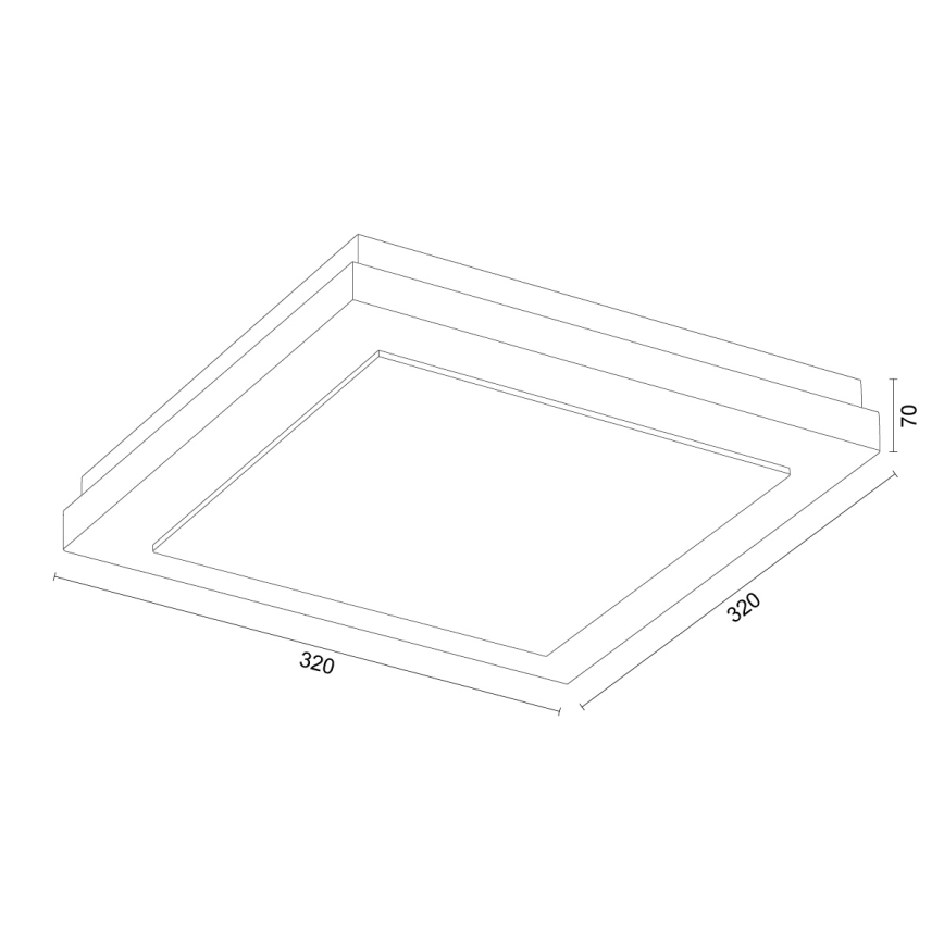 Argon 7269 - Стельовий світильник TABOR 2xE27/15W/230V 32x32 cm сірий