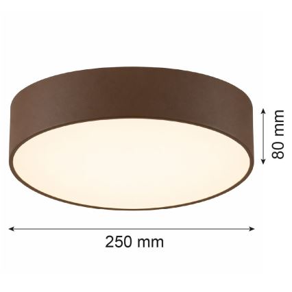 Argon 7295 - Стельовий світильник DARLINGOS 2xE27/15W/230V, Ø 25 см, коричневий