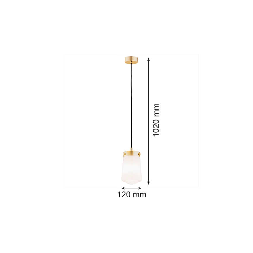 Argon 8004 - Підвісна люстра PASADENA 1xE27/15W/230V золотий/білий