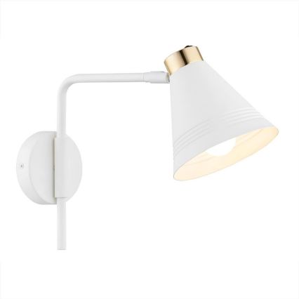 Argon 8006 - Настенная лампа AVALONE 1xE27/15W/230V 34 cm белая/золотая