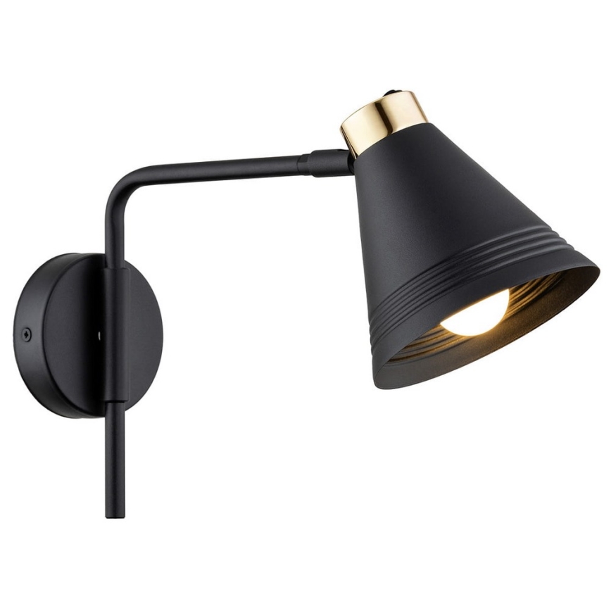 Argon 8008 - Настінна лампа AVALONE 1xE27/15W/230V 34 см чорний/золотий