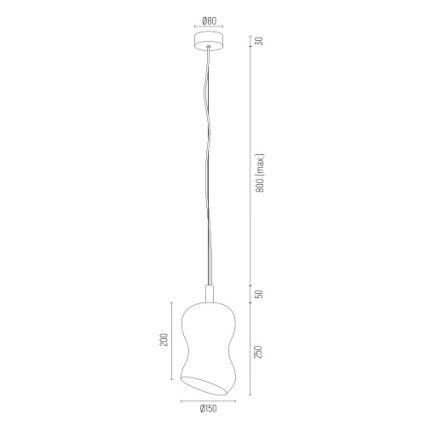 Argon 8038 - Підвісна люстра SALERNO 1xE27/15W/230V золотий