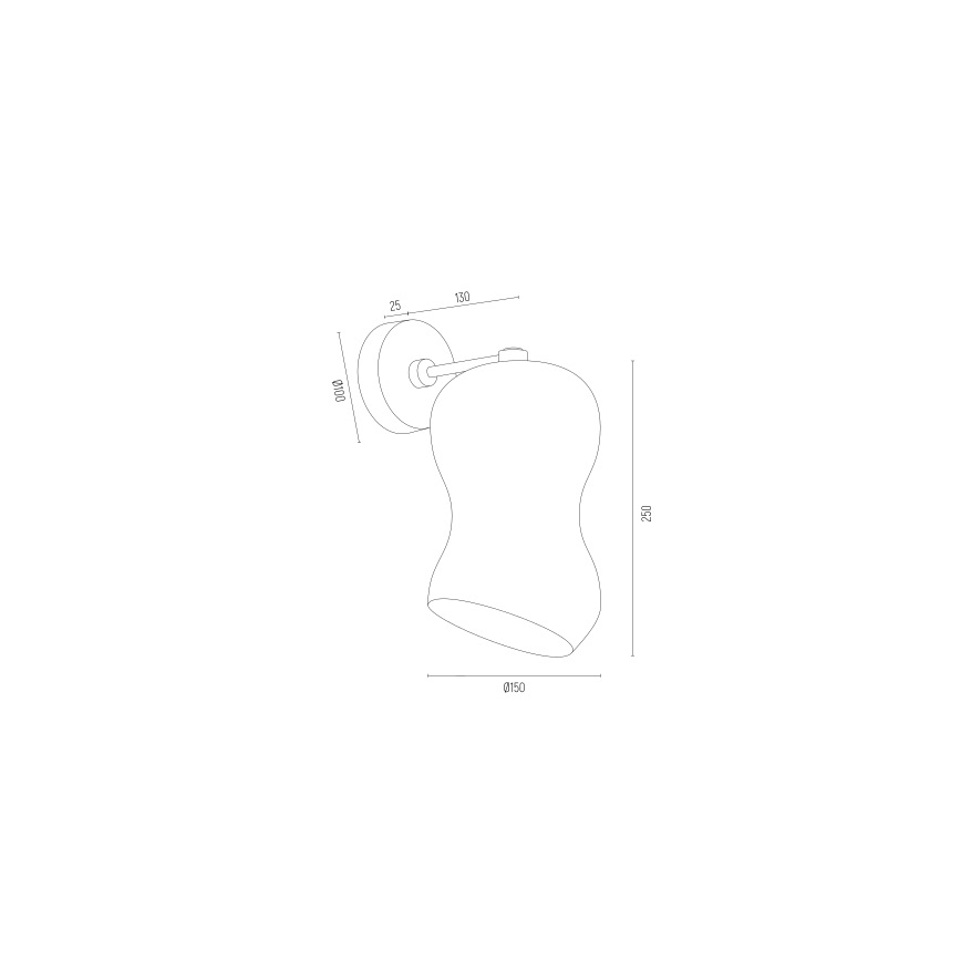 Argon 8046 - Настенная лампа SALERNO 1xE27/15W/230V золотая
