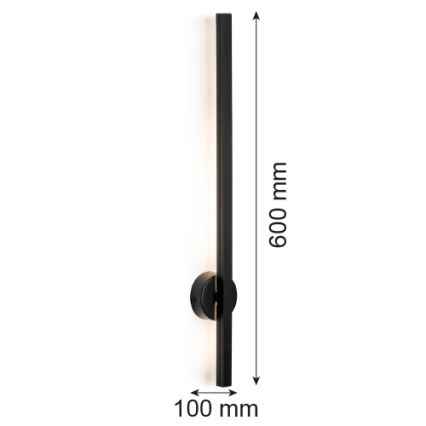 Argon 8052 - Світлодіодний настінний світильник ASSE LED/6W/230V чорний