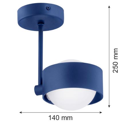 Argon 8062 - Люстра на штанзі MASSIMO PLUS 1xG9/6W/230V синій