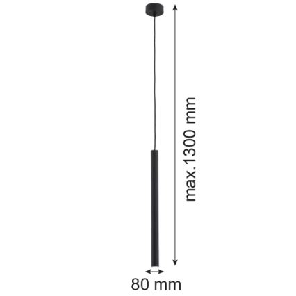 Argon 8067 - Підвісна люстра ETNA 1xG9/6W/230V чорний