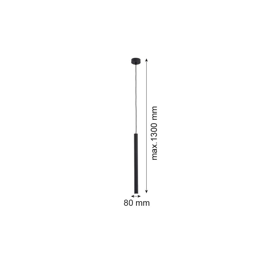 Argon 8067 - Підвісна люстра ETNA 1xG9/6W/230V чорний