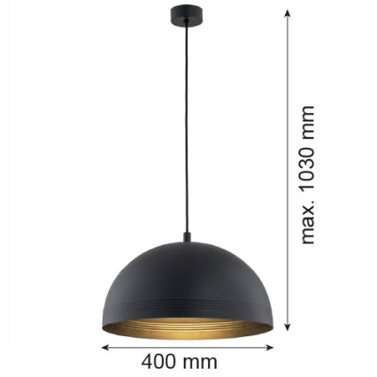Argon 8242 - Підвісна люстра BONITA 1xE27/15W/230V чорний