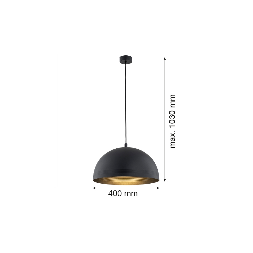 Argon 8242 - Підвісна люстра BONITA 1xE27/15W/230V чорний