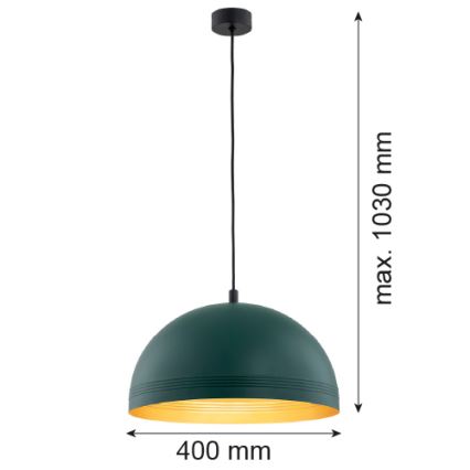 Argon 8243 - Підвісна люстра BONITA 1xE27/15W/230V зелений