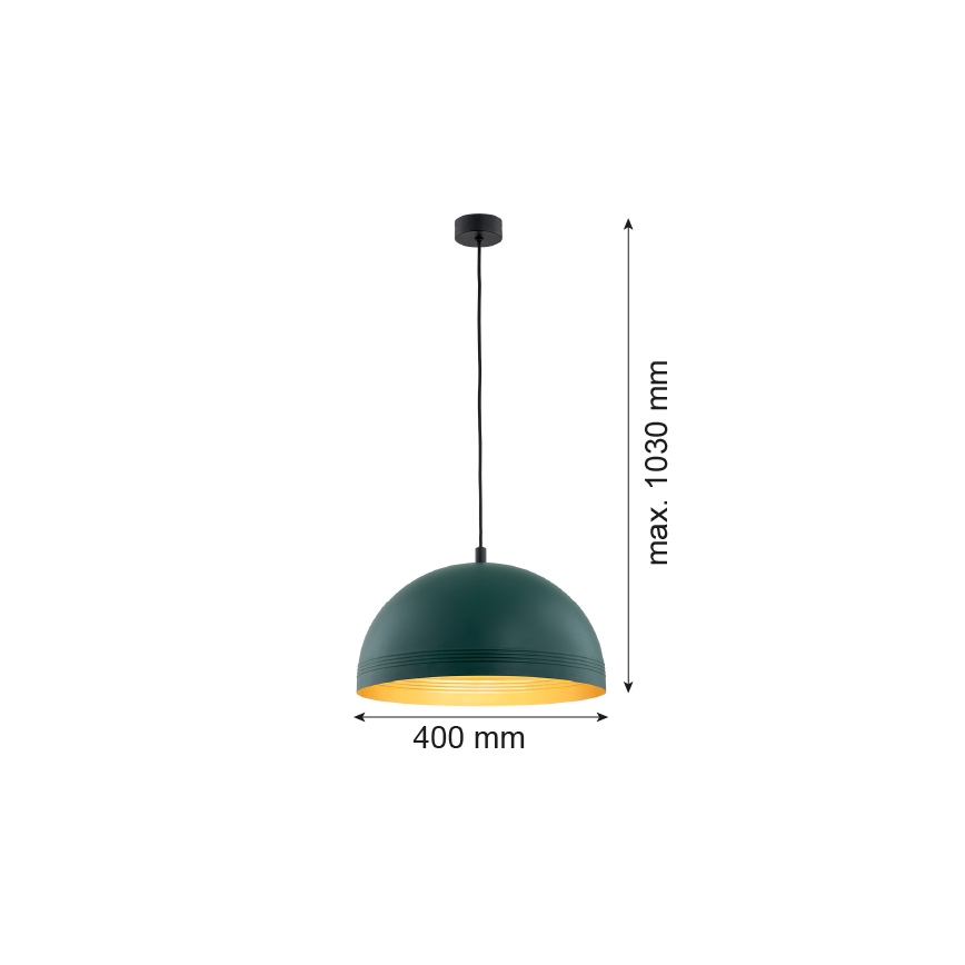 Argon 8243 - Підвісна люстра BONITA 1xE27/15W/230V зелений