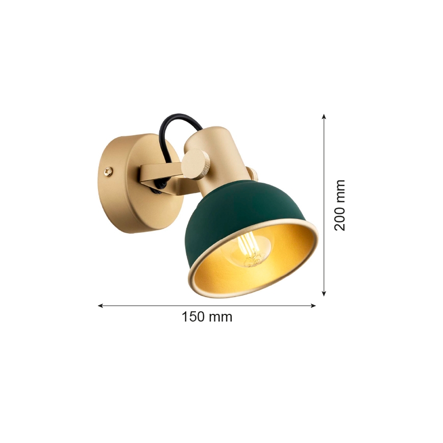 Argon 8247 - Точковий світильник LENORA 1xE14/7W/230V золотий/зелений
