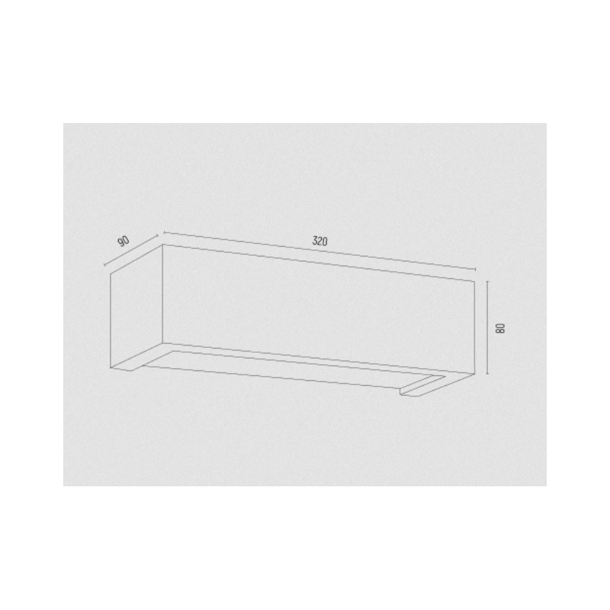 Argon 8250 - Настенный светильник CASERTA 1xE27/15W/230V 32 см