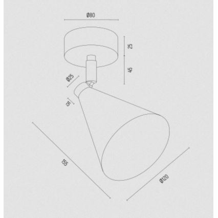 Argon 8279 - Точковий світильник LUCINDA 1xE14/7W/230V чорний/золотий