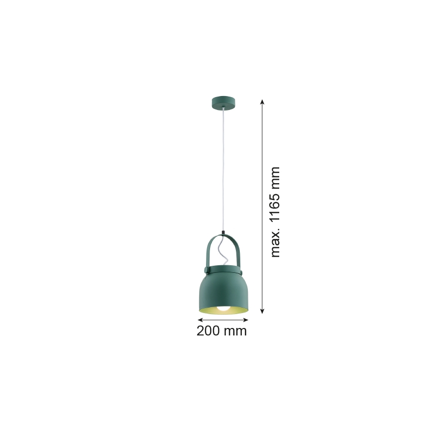 Argon 8283 - Подвесная люстра LOGAN 1xE27/15W/230V диаметр 20 см зеленый