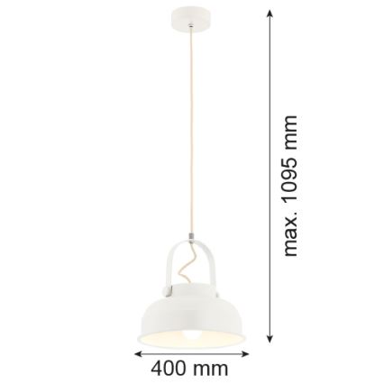 Argon 8284 - Подвесная люстра DAKOTA 1xE27/15W/230V белый