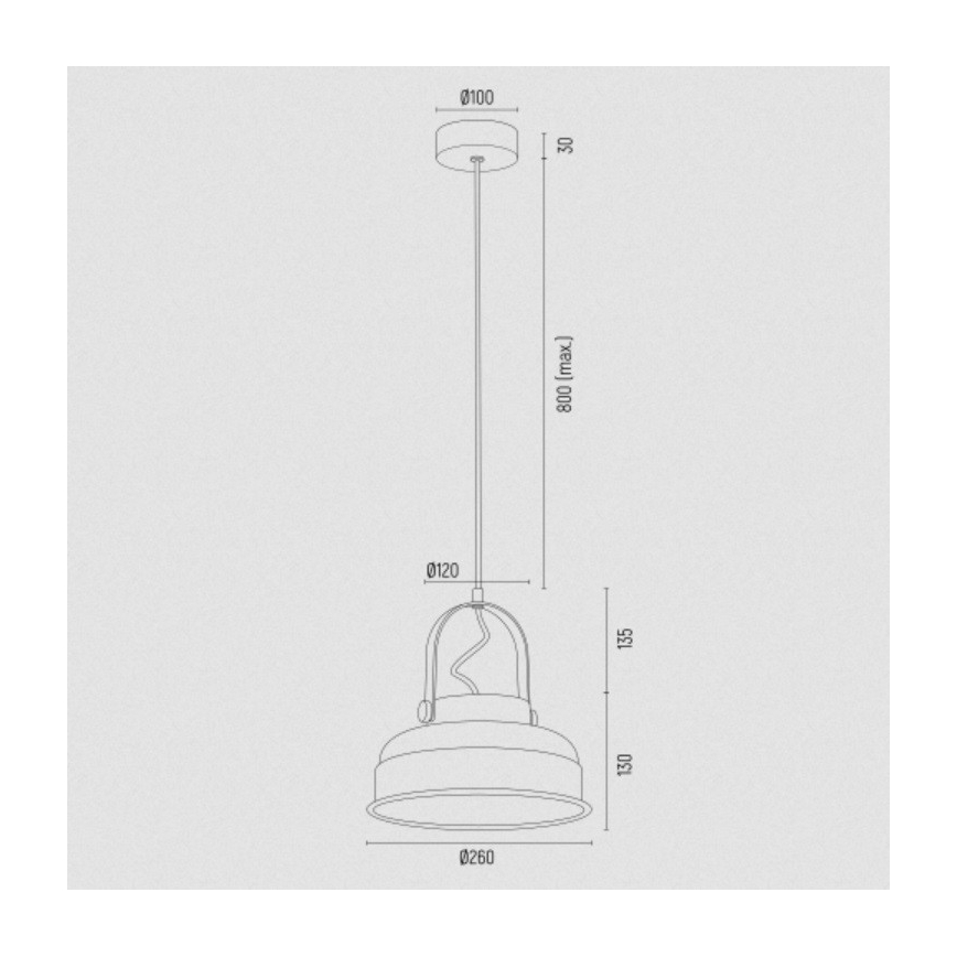 Argon 8285 - Підвісна люстра DAKOTA 1xE27/15W/230V чорний