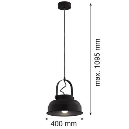 Argon 8285 - Подвесная люстра DAKOTA 1xE27/15W/230V черный