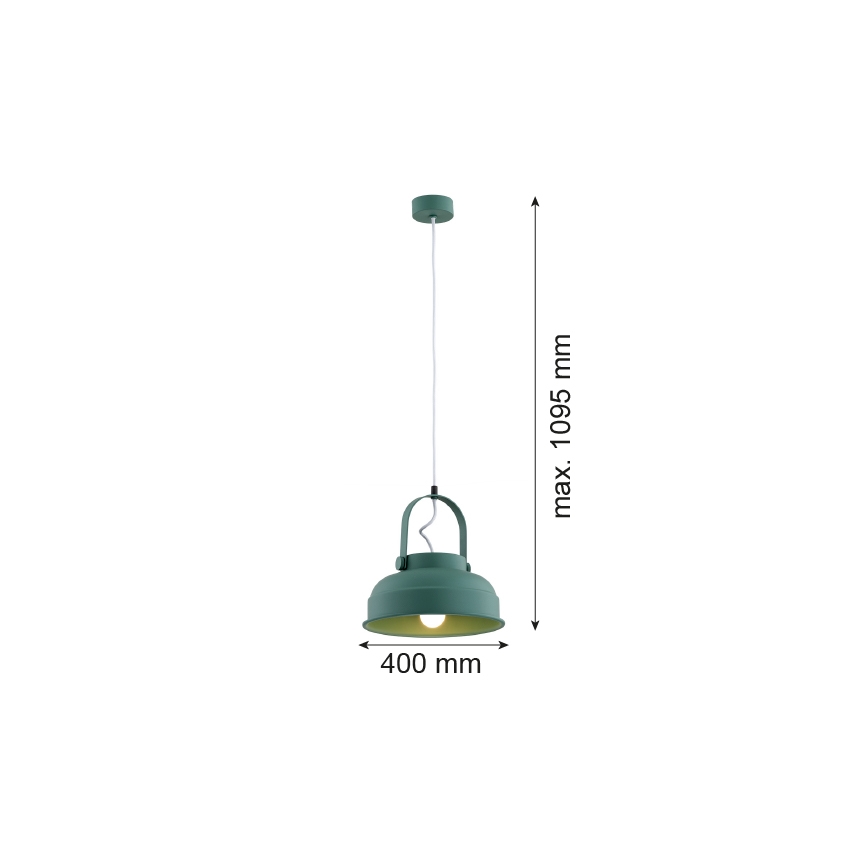 Argon 8287 - Підвісна люстра DAKOTA 1xE27/15W/230V зелений