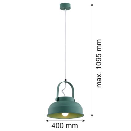 Argon 8287 - Подвесная люстра DAKOTA 1xE27/15W/230V зеленый