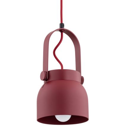 Argon 8292 - Підвісна люстра LOGAN 1xE27/15W/230V діаметр 14 см червоний
