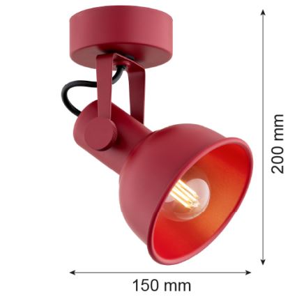 Argon 8298 - Точечный светильник LENORA 1xE14/7W/230V красный