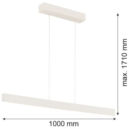 Argon 8302 - Світлодіодна підвісна люстра BALANS LED/35W/230V 3000K кремовий
