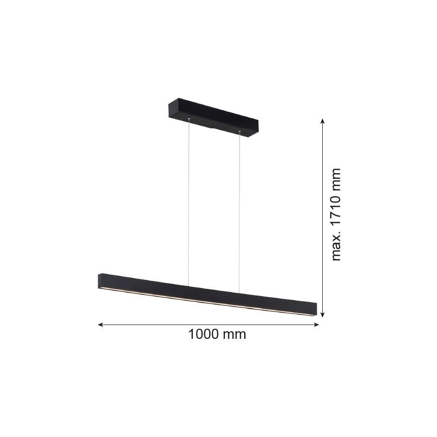 Argon 8303 - Светодиодная подвесная люстра BALANS LED/35W/230V 3000K черный