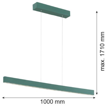 Argon 8305 - Светодиодная подвесная люстра BALANS LED/35W/230V 3000K зеленый