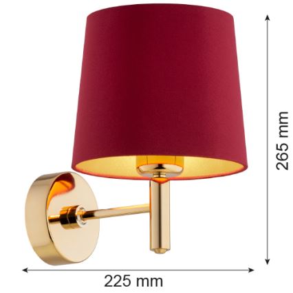 Argon 8311 - Настінна лампа PONTE PLUS 1xE27/15W/230V червона