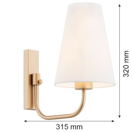 Argon 8312 - Настенная лампа SAFIANO 1xE27/15W/230V золотистый