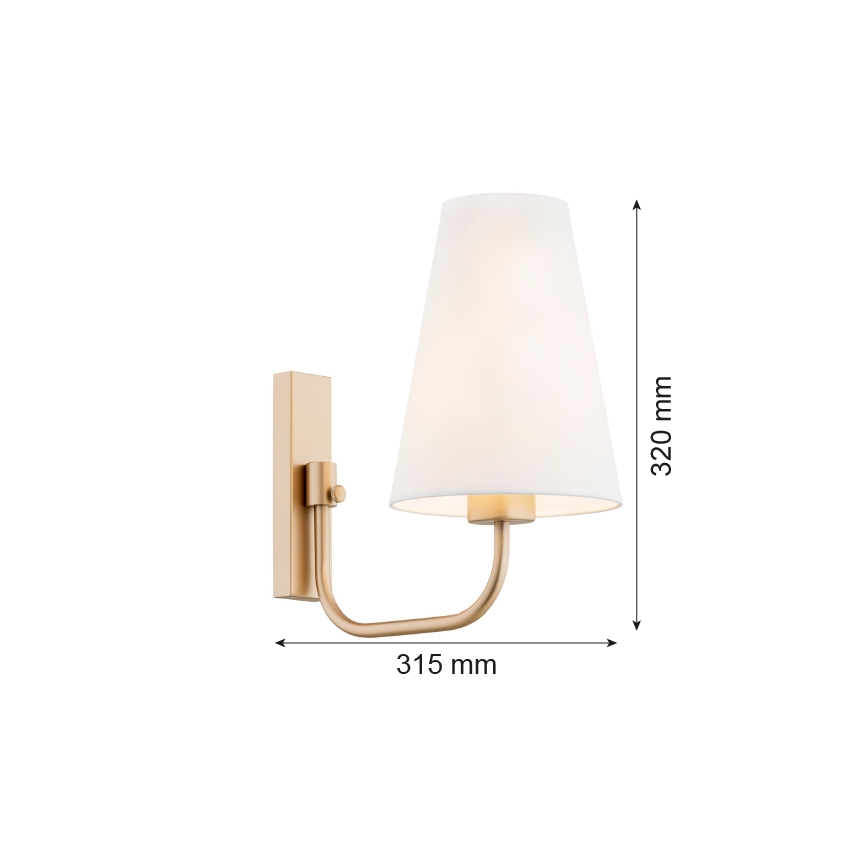 Argon 8312 - Настінна лампа SAFIANO 1xE27/15W/230V золотиста