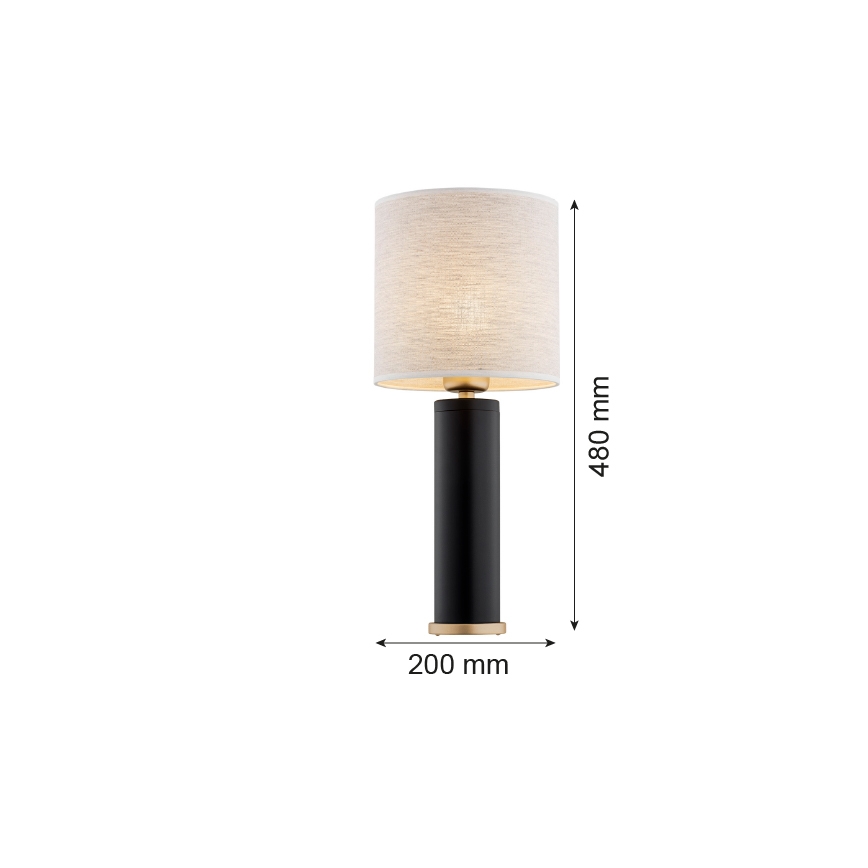 Argon 8316 - Настольная лампа RIVA 1xE27/15W/230V 48 см черный
