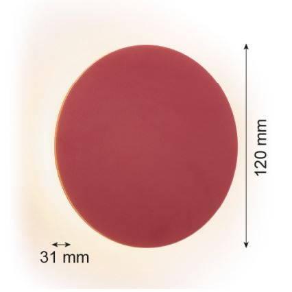 Argon 8320 - Світлодіодний настінний світильник OREGON PLUS LED/3W/230V 3000K 12 см червоний