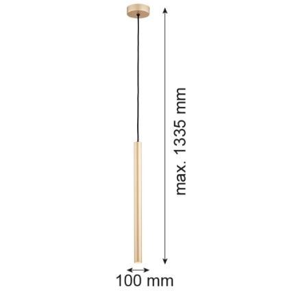 Argon 8327 - Светодиодная подвесная люстра RIO LED/4,2W/230V 3000K золотистый