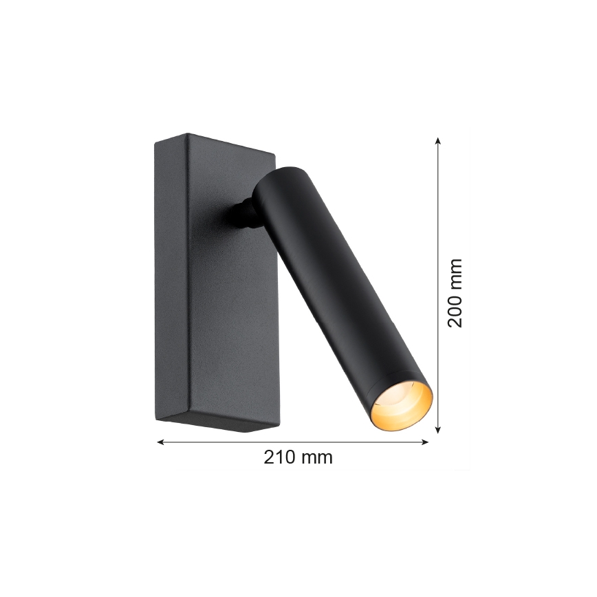 Argon 8328 - Світлодіодний настінний точковий світильник RIO LED/4,2W/230V 3000K чорний