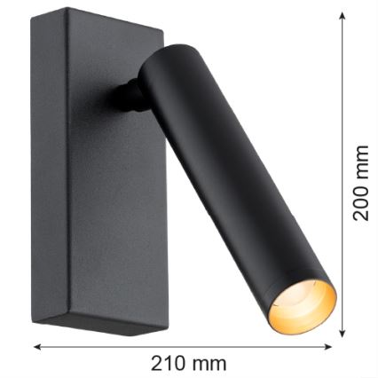 Argon 8328 - Світлодіодний настінний точковий світильник RIO LED/4,2W/230V 3000K чорний