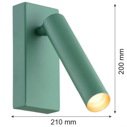 Argon 8332 - Світлодіодний настінний точковий світильник RIO LED/4,2W/230V 3000K зелений