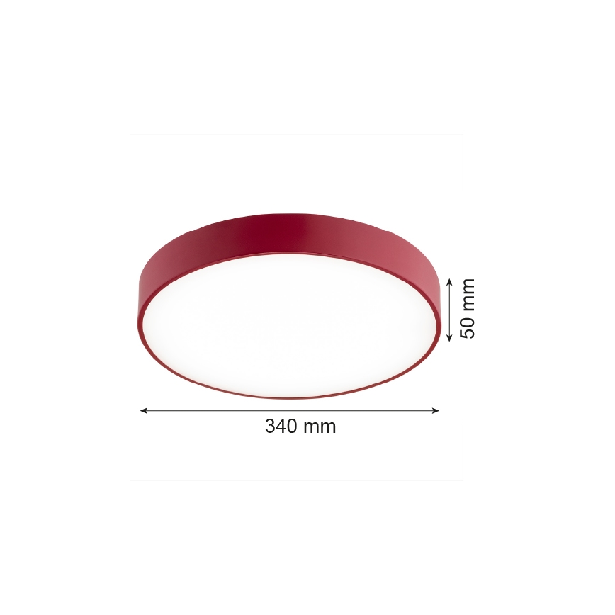 Argon 8334 - Светодиодный потолочный светильник TIAMO LED/22W/230V 4000K красный