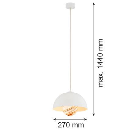 Argon 8443 - Подвесная люстра PIAVA 1xE14/7W/230V алебастр белый