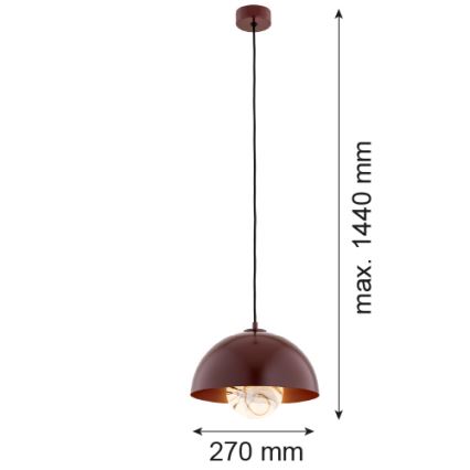 Argon 8444 - Підвісна люстра PIAVA 1xE14/7W/230V алебастровий коричневий