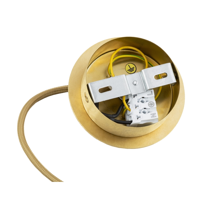 Argon 8448 - Підвісна люстра ALMIROS 1xE27/15W/230V діаметр 30 см алебастровий золотий