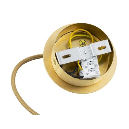 Argon 8448 - Подвесная люстра ALMIROS 1xE27/15W/230V диаметр 30 см алебастр золотистый