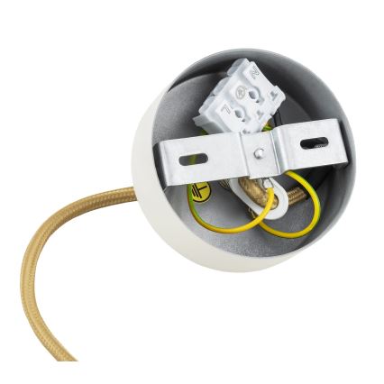 Argon 8451 - Підвісна люстра ALMIROS 1xE14/7W/230V діаметр 12 см алебастровий білий/золотий